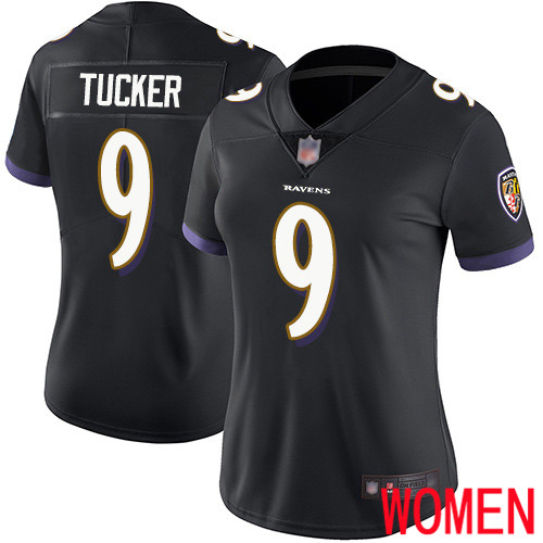 Baltimore Ravens Limited Black Women Justin Tucker Alternate Jersey NFL Football #9 Vapor Untouchable